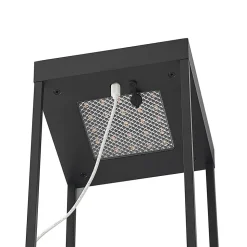 Lucande LED-solcellelampe Lynzy, 58 cm, sort, metal, IP65
