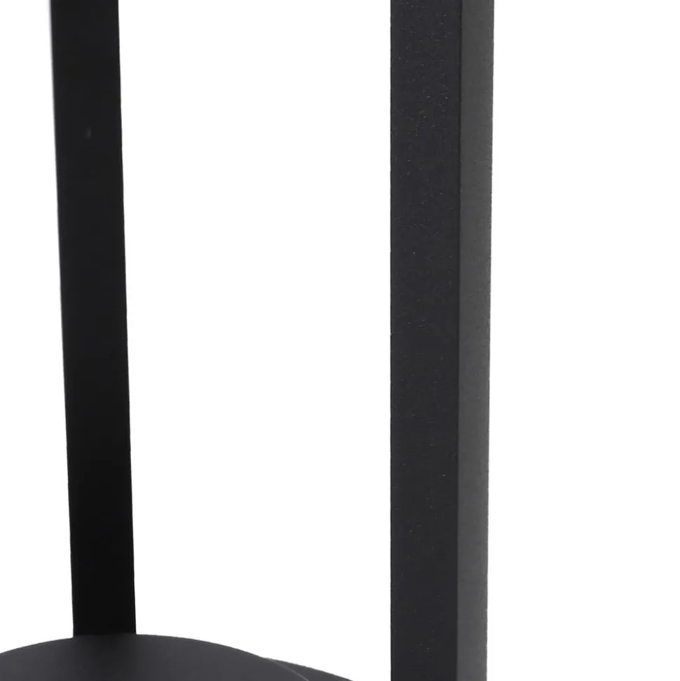 Lucande LED-solcellelampe Nilea, Ø 16 cm, sort, sensor