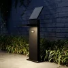 Lucande LED-solcellelampe Silvan, 60 cm, sensor, antracit