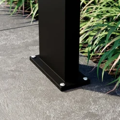 Lucande LED-solcellelampe Silvan, 60 cm, sensor, antracit