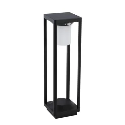 Lucande LED solcelle stibelysning Nilea, 50 cm, sort, sensor