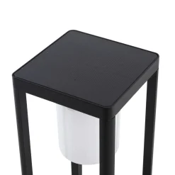 Lucande LED solcelle stibelysning Nilea, 50 cm, sort, sensor