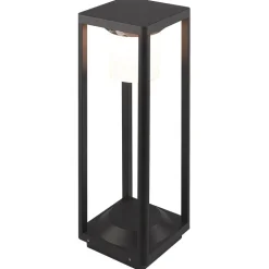 Lucande LED solcelle stibelysning Nilea, 50 cm, sort, sensor