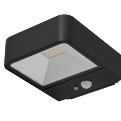 Lucande LED solcelle udendørs væglampe Dava, højde 5 cm, sensor