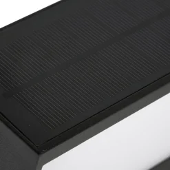 Lucande LED-solcellevægslampe Dava, 14 cm høj, aluminium, sensor