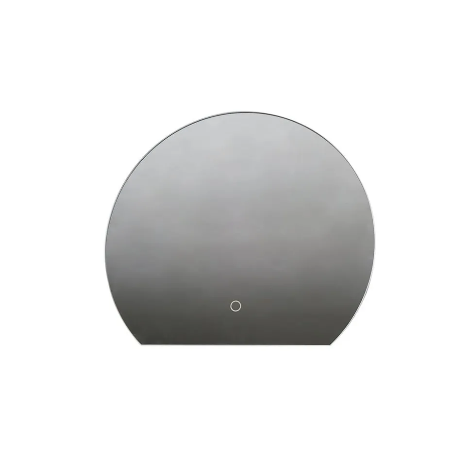Lucande LED-spejl Celestiel, halvcirkelformet, CCT, Ø 50 cm