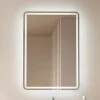 Lucande LED-spejl Celestiel, kantet, opvarmelig, CCT, 70 cm