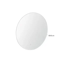 Lucande LED-spejl Celestiel, rund, opvarmbar, CCT, Ø 60 cm