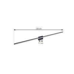 Lucande LED-spejllampe Kivana, sort, metal, 90 cm, IP44