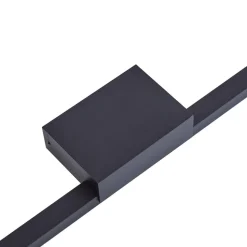 Lucande LED-spejllampe Kivana, sort, metal, 90 cm, IP44