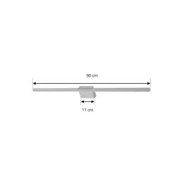 Lucande LED-spejllampe Kivana, krom, metal, 90 cm, IP44