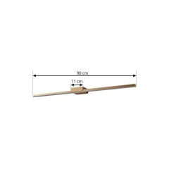 Lucande LED-spejllampe Kivana, kobber, metal, 90 cm, IP44