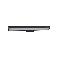 Lucande LED-spejllampe Zafira, sort, aluminium, 90 cm, IP44