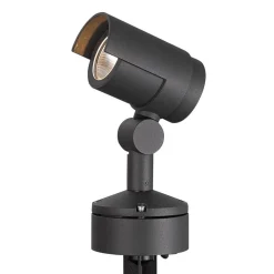 Lucande LED-spot med jordspyd Beatrix, antracit, aluminium, 45,7 cm