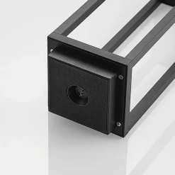 Lucande LED-udendørslampe Mirina, sort, genopladeligt batteri, touch-dæmper