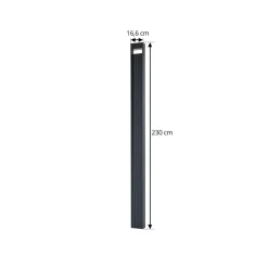 Lucande LED-udendørslampe Tavion, 230 cm, antracit, IP65