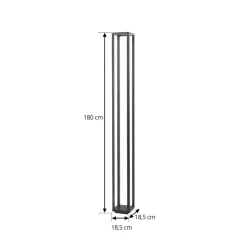 Lucande LED-udendørslampe Thorvid, højde 180 cm, sort