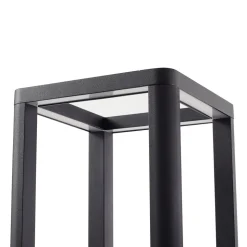Lucande LED-udendørslampe Thorvid, højde 180 cm, sort