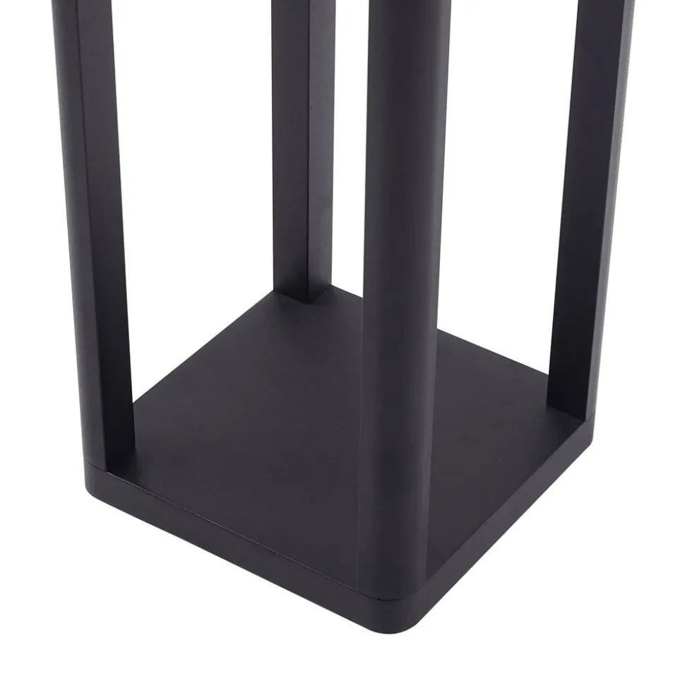 Lucande LED-udendørslampe Thorvid, højde 180 cm, sort