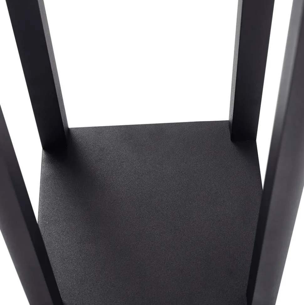 Lucande LED-udendørslampe Thorvid, højde 180 cm, sort