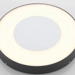 Lucande LED udendørs loftlampe Sora, rund, sensor, IP54
