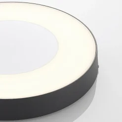 Lucande LED udendørs loftlampe Sora, rund, sensor, IP54