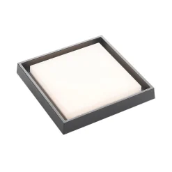 Lucande LED udendørs loftlampe Birta, mørkegrå, 27 cm, IP54