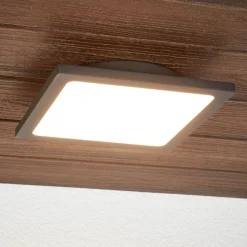 Lucande LED udendørs loftlampe Mabella, 23 cm, sensor, IP65