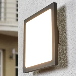 Lucande LED udendørs loftlampe Mabella, 23 cm, antracit