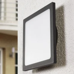 Lucande LED udendørs loftlampe Mabella, 23 cm, antracit