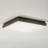 Lucande LED udendørs loftlampe Amra, 30 cm, kantet, antracit