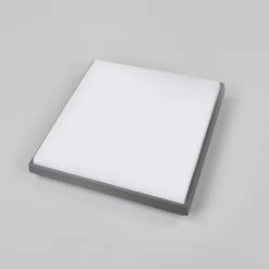 Lucande LED udendørs loftlampe Amra, 30 cm, kantet, antracit