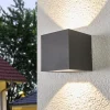 Lucande LED-udendørs væglampe Merjem, 10 cm, op/ned, IP54