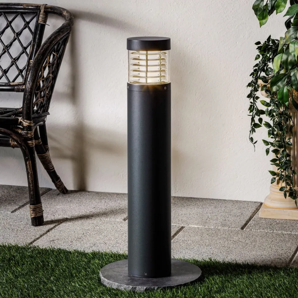 Lucande LED-vejlampe, 65 cm, antracit, metal, IP54