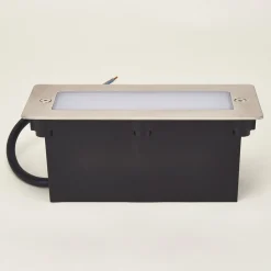 Lucande LED-vægindbygningslampe Holly, 17 cm, stål