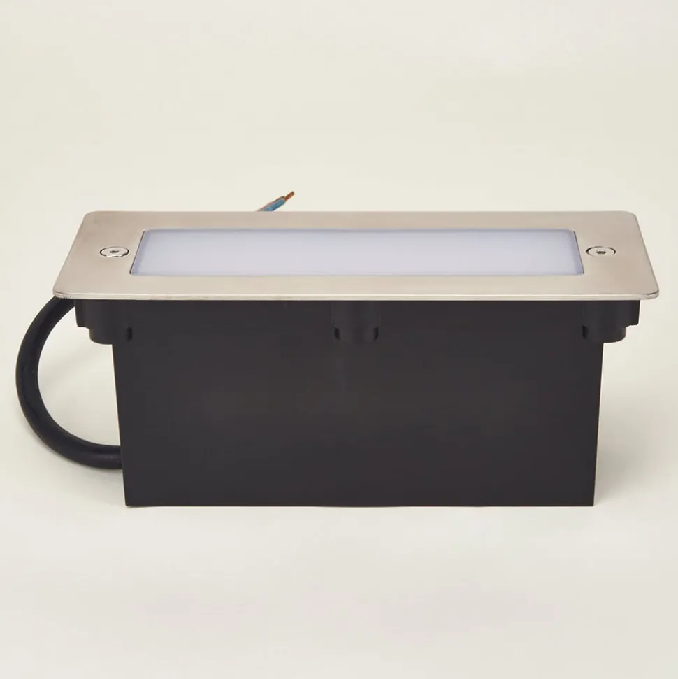 Lucande LED-vægindbygningslampe Holly, 17 cm, stål