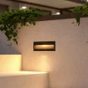 Lucande LED-vægindbygningslampe Loya, 23 x 8 cm, grå, IP54