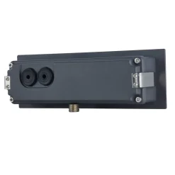 Lucande LED-vægindbygningslampe Loya, 23 x 8 cm, grå, IP54