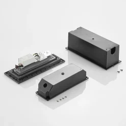 Lucande LED-vægindbygningslampe Jaano, antracit, aluminium, IP65