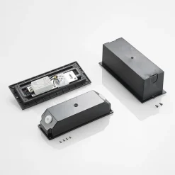 Lucande LED-vægindbygningslampe Zandro, 25 cm, antracit, IP65