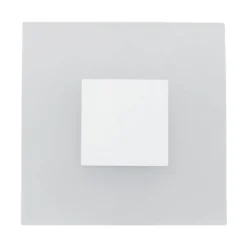 Lucande LED-væglampe Berlind, 26 cm, hvid, glas, metal