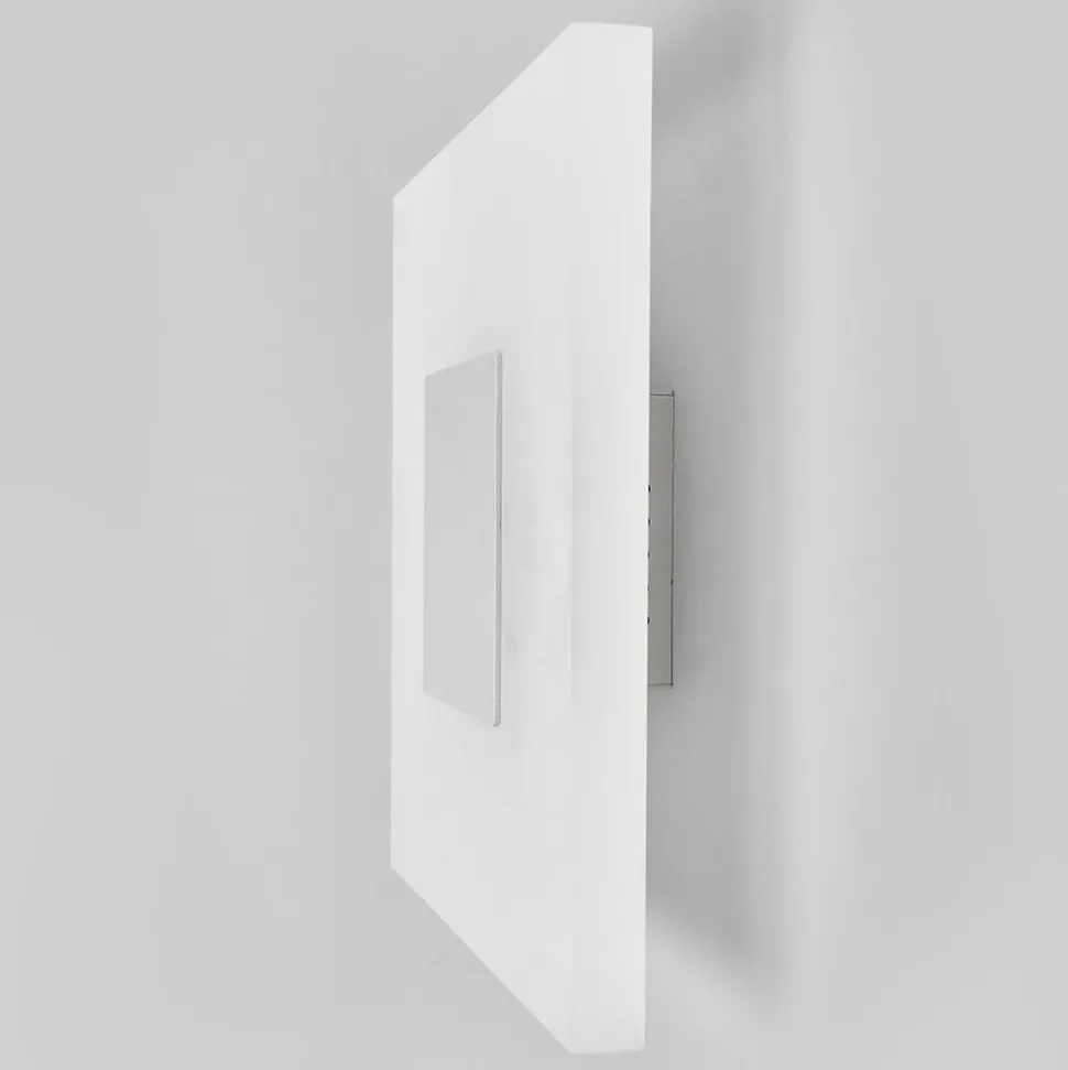 Lucande LED-væglampe Berlind, 26 cm, hvid, glas, metal