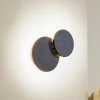 Lucande LED-væglampe Elrik, sort, 20 cm høj, metal