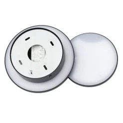 Lucande LED-væglampe Elrik, sort, 20 cm høj, metal