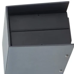 Lucande LED-væglampe Kimian, højde 17 cm, antracit, IP54