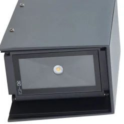Lucande LED-væglampe Kimian, højde 17 cm, antracit, IP54