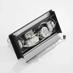 Lucande LED-væglampe Kimo, 32 cm, sort, aluminium, USB