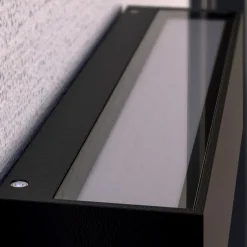 Lucande LED-væglampe Lengo, 25 cm antracit, op/ned 3000K