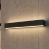 Lucande LED-væglampe Lengo, 50 cm antracit, op/ned 3000K