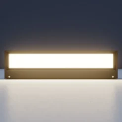 Lucande LED-væglampe Lengo, 25 cm, antracit, down, 3000K